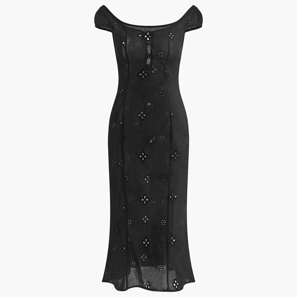 Elegant Black Off-Shoulder Maxi Dress